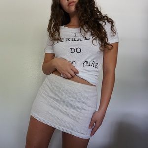 Hollister Mini Lace Bodycon Gold Skirt